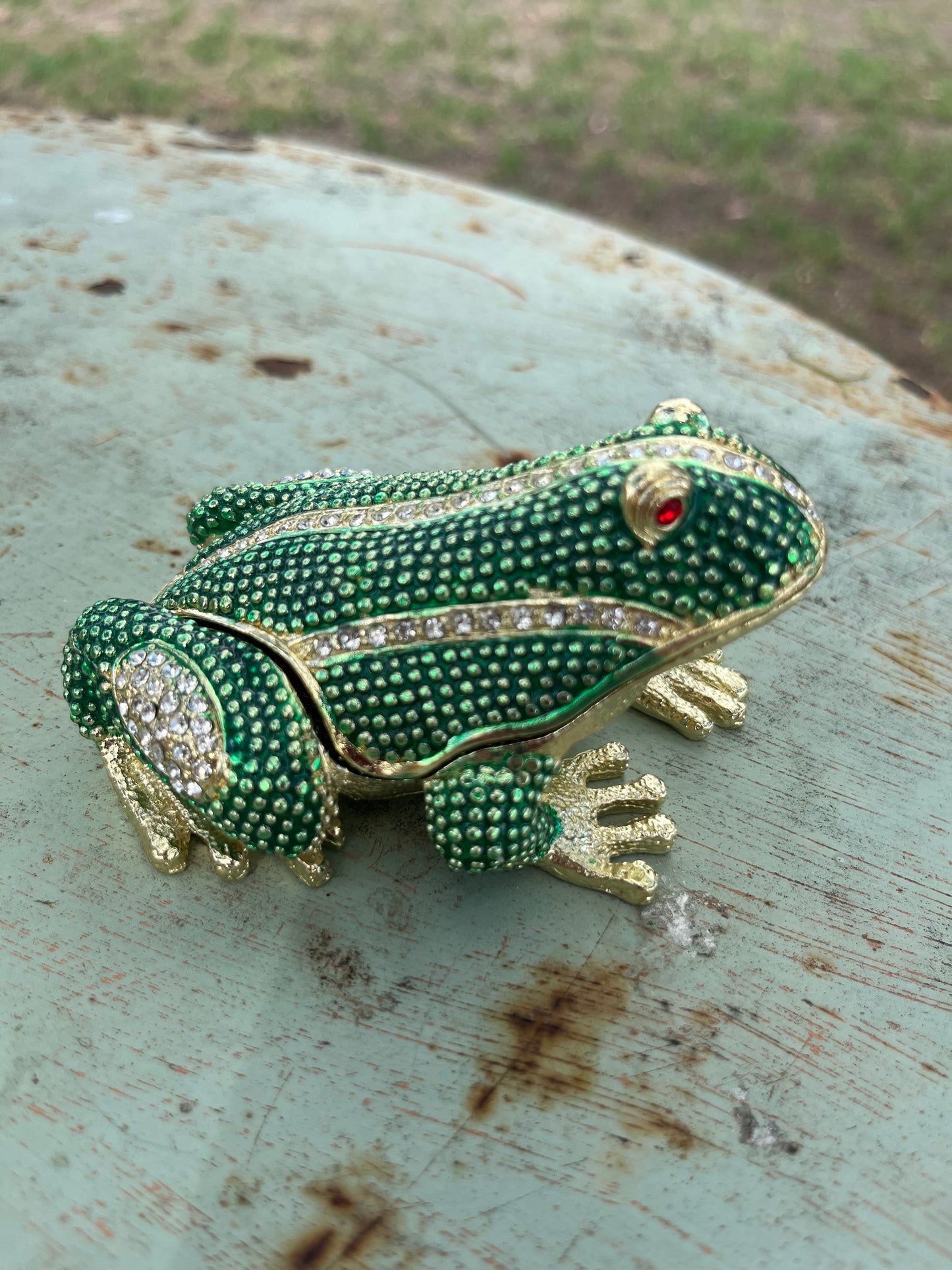Frog Embellished Trinket Box
