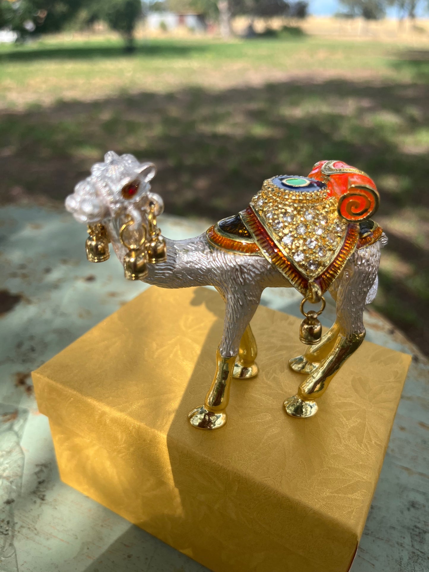 Camel Embellished Trinket Box