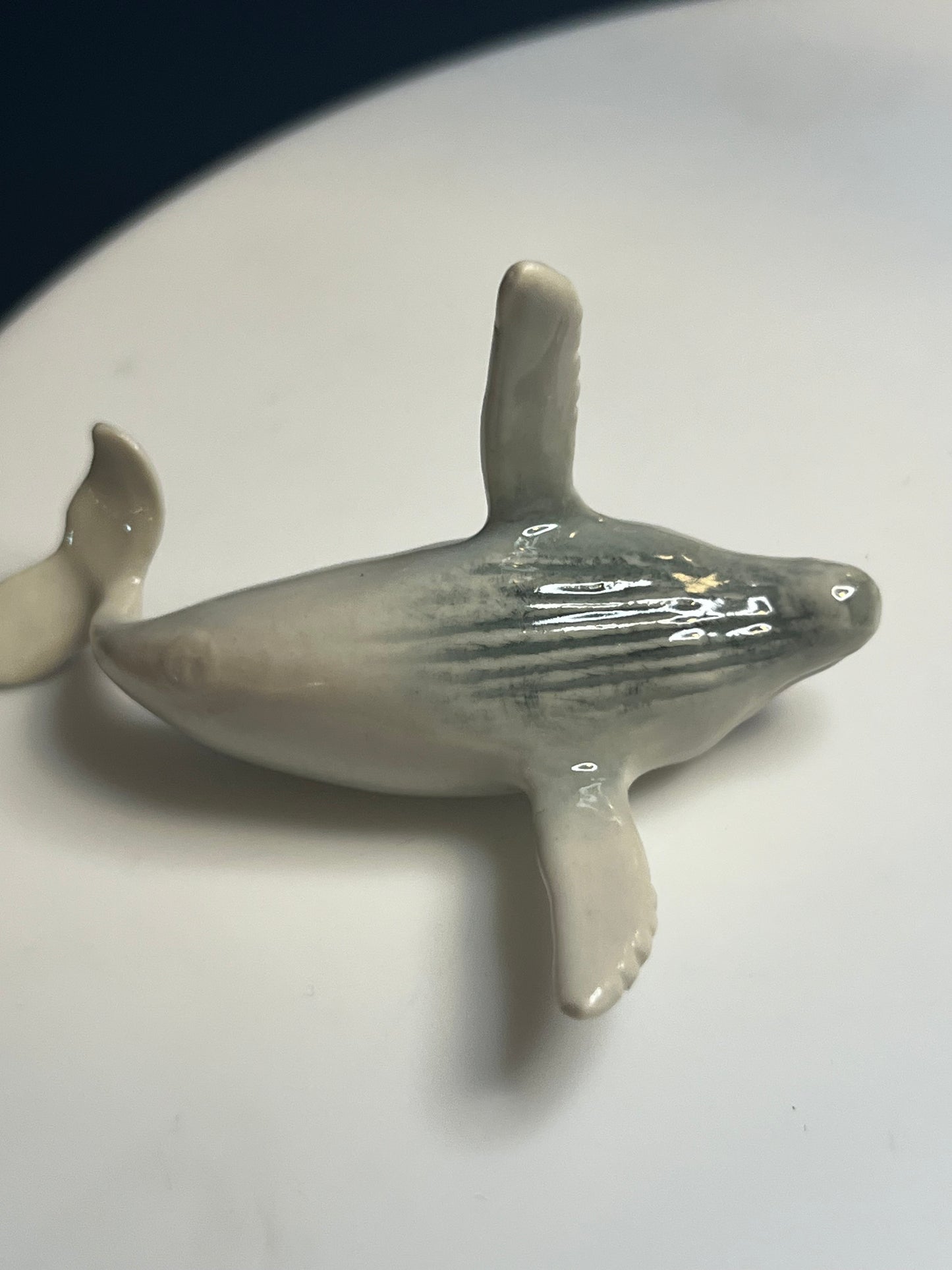 Miniature Porcelain Humpback Whale Set