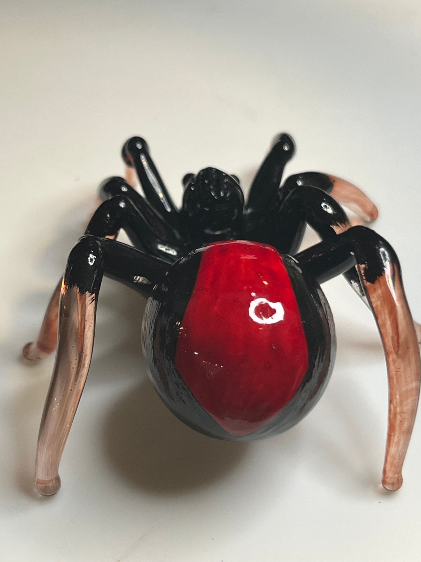 Glass Hand Crafted Red Back Spider