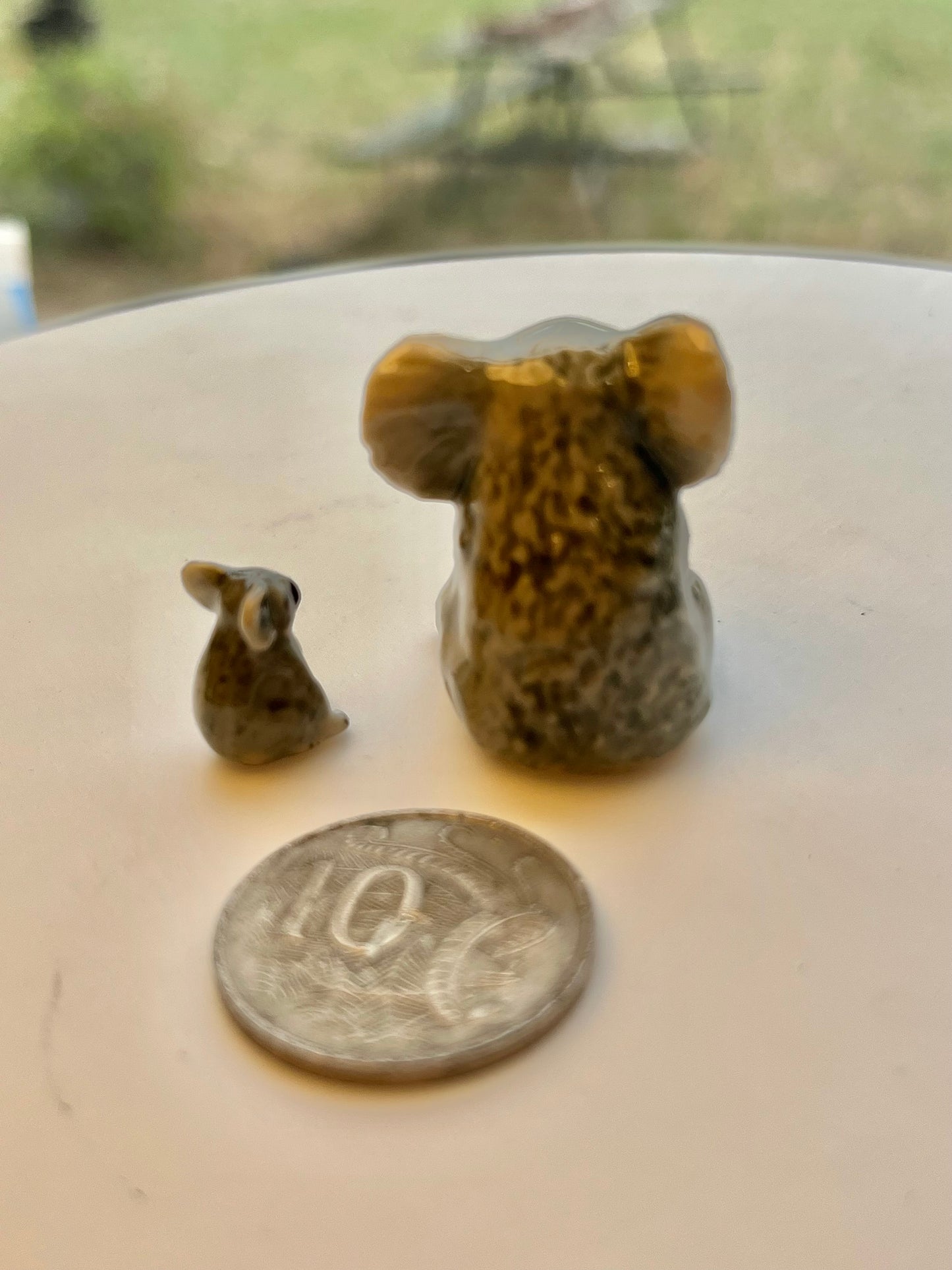 Miniature Porcelain Koala and Baby 2pcs set