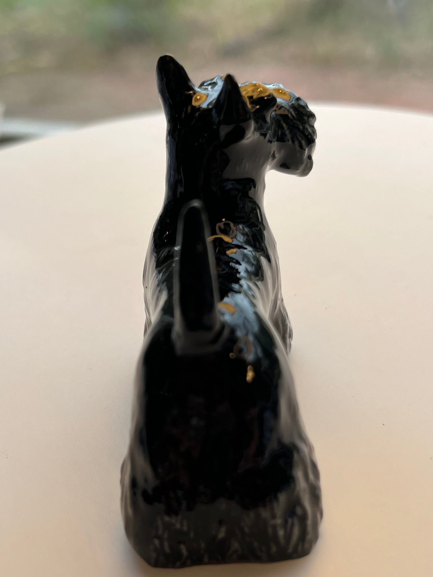 Miniature Porcelain Black Scottish Terrier Scottie