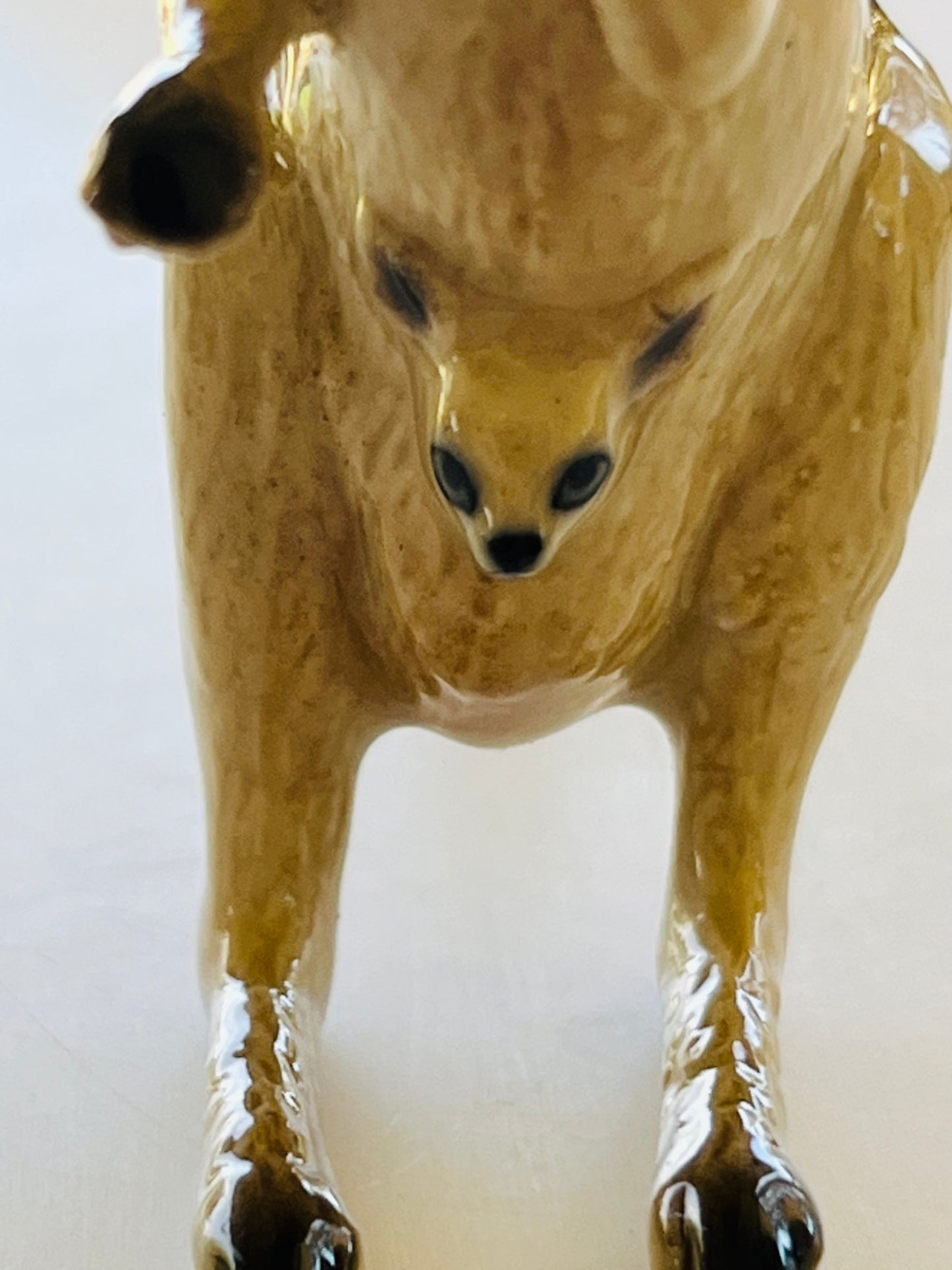 Miniature Porcelain Kangaroo with Joey in Pouch