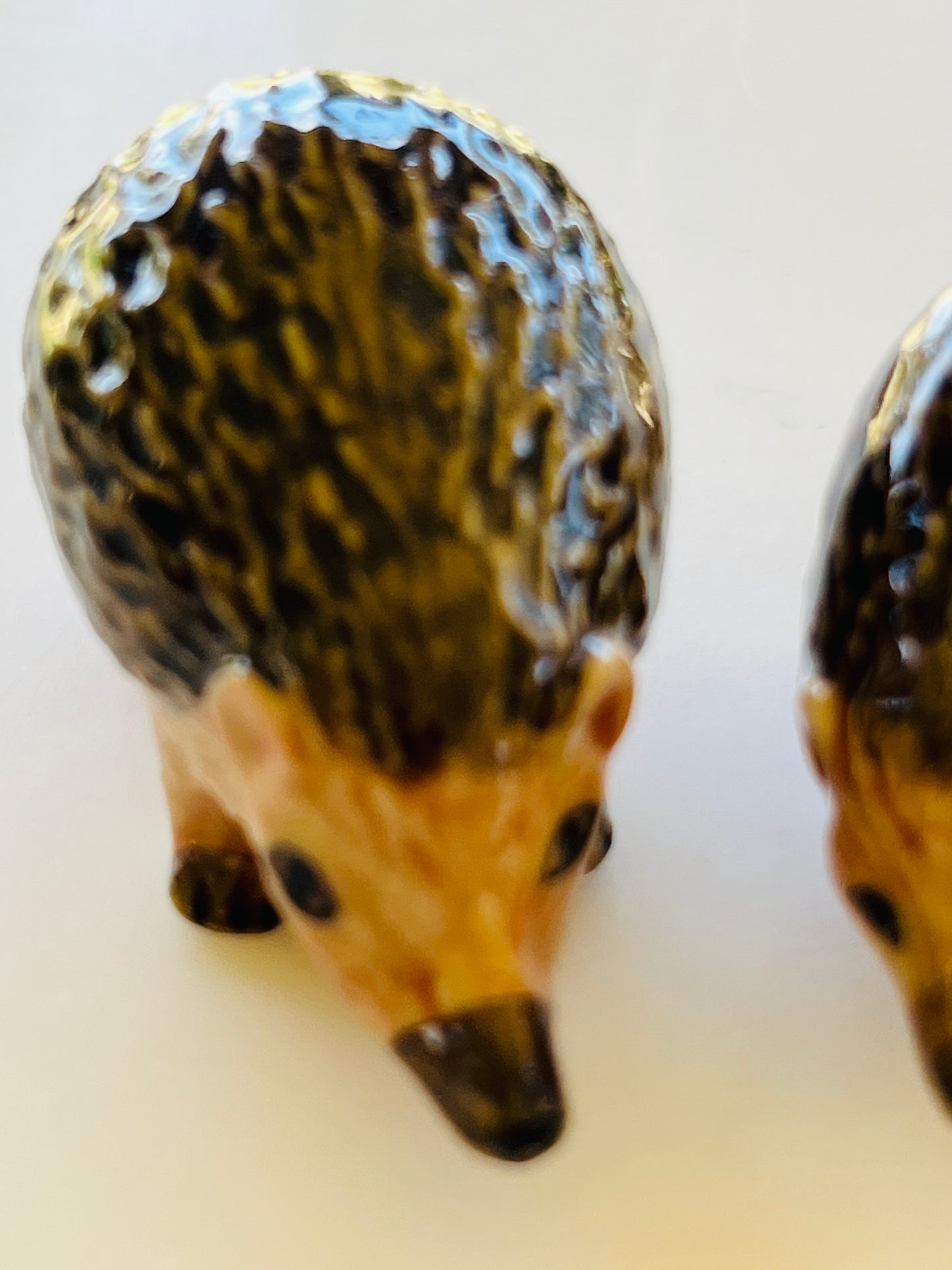 Miniature Porcelain Australian Native Echidna 3 pcs