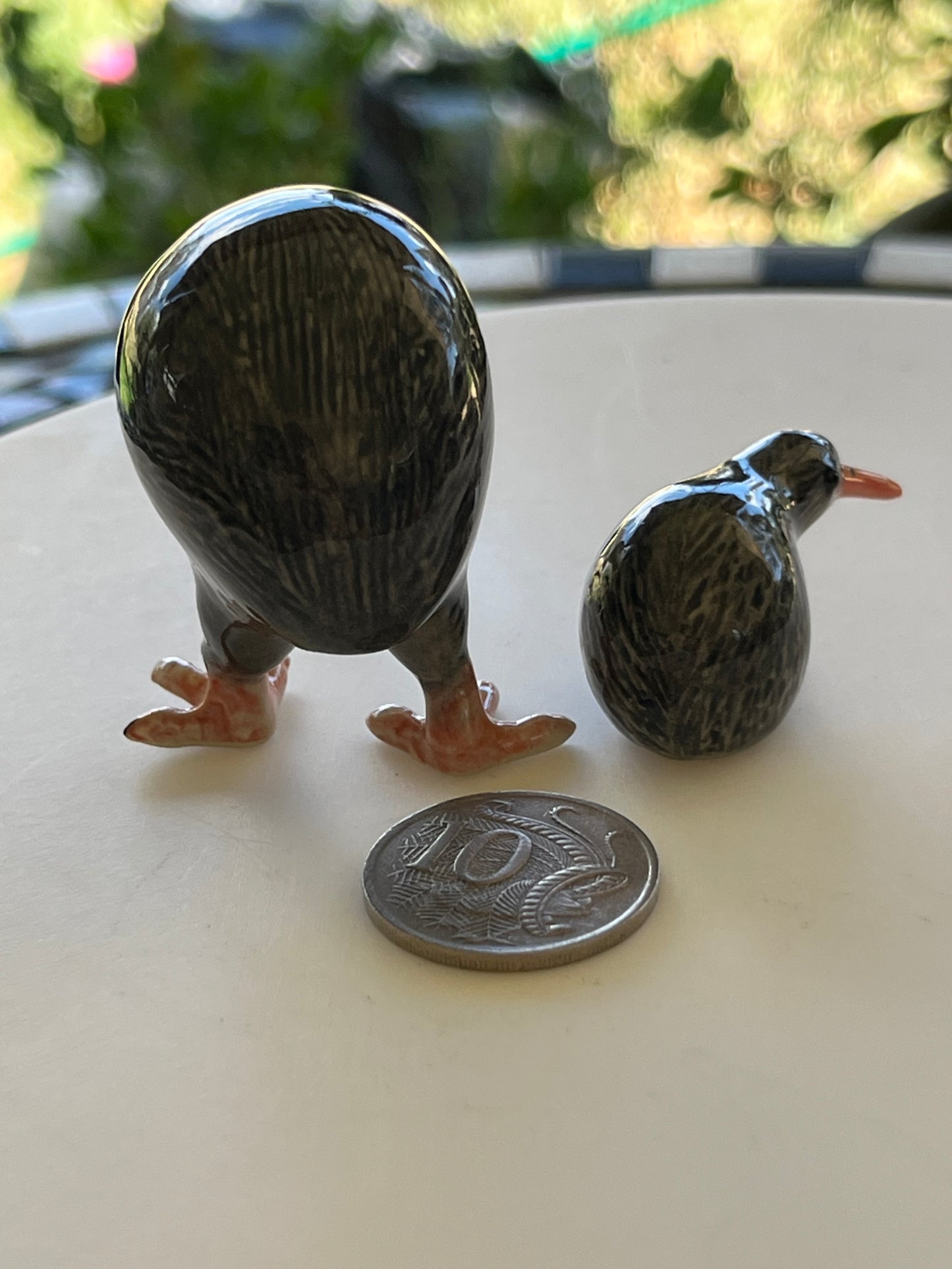 Miniature Porcelain Kiwi Bird Set of 2