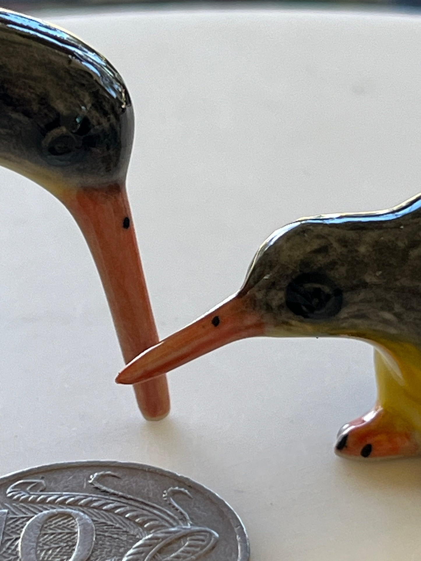 Miniature Porcelain Kiwi Bird Set of 2