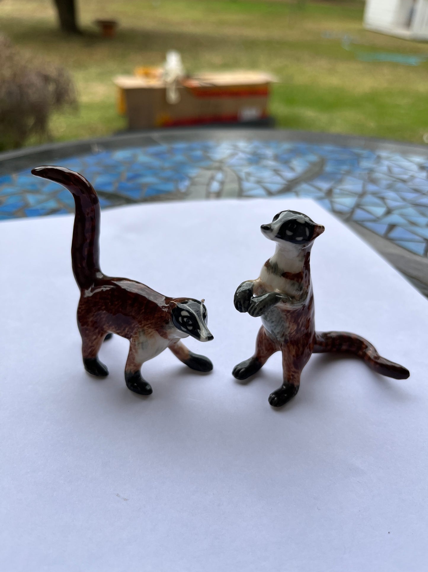 Miniature Porcelain Red Panda Set 2 pcs