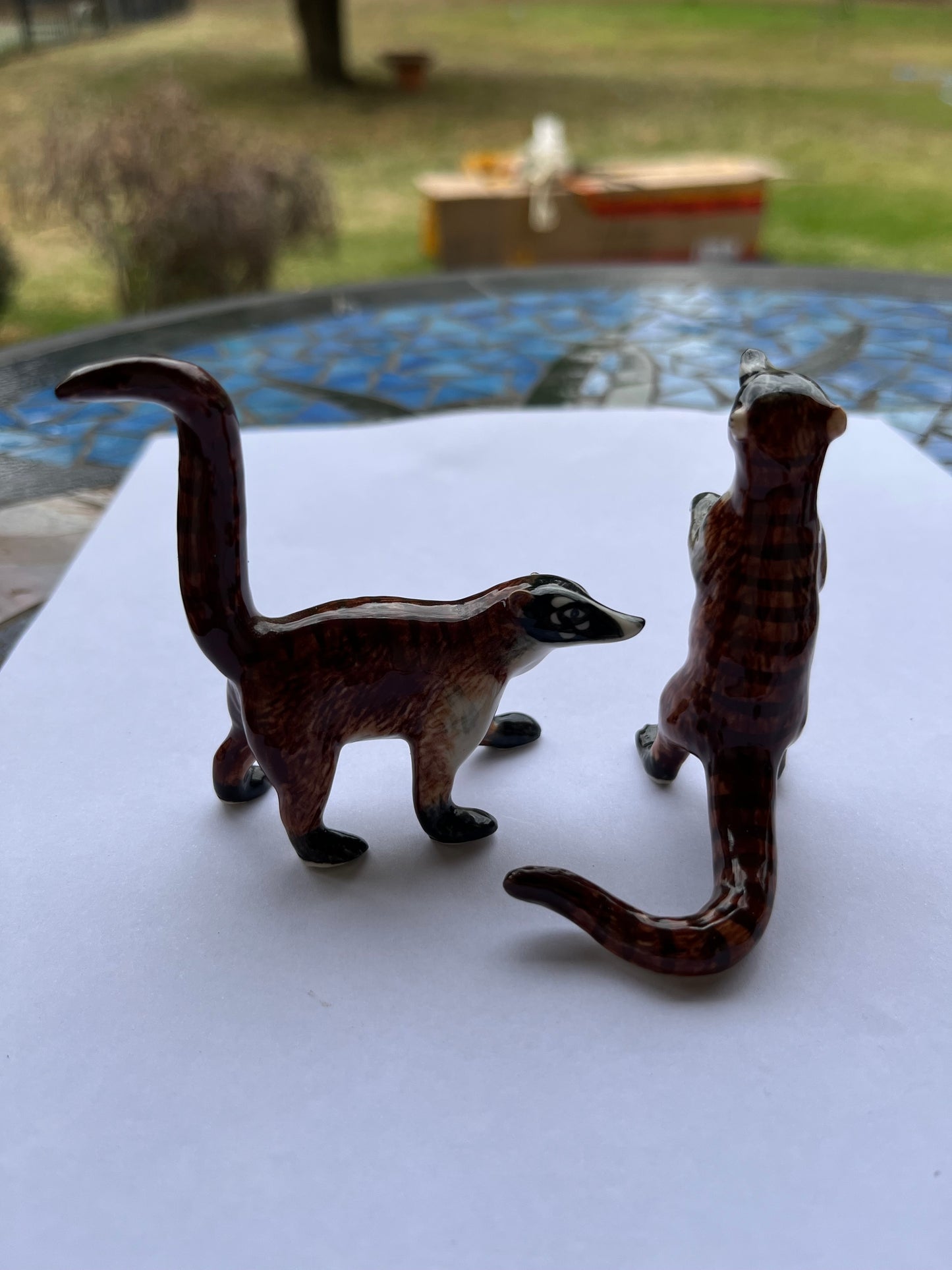 Miniature Porcelain Red Panda Set 2 pcs