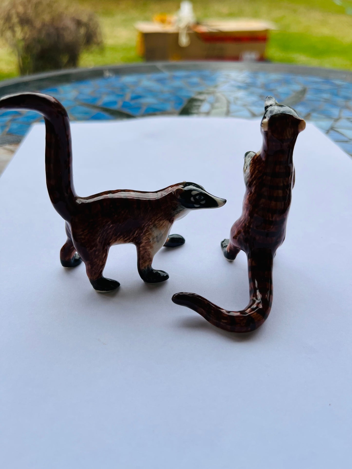 Miniature Porcelain Red Panda Set 2 pcs
