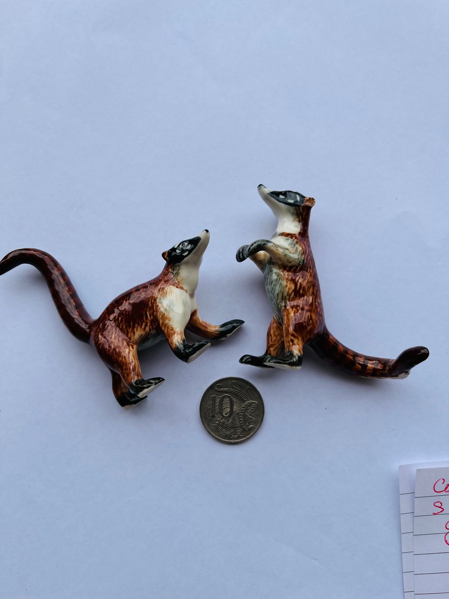 Miniature Porcelain Red Panda Set 2 pcs