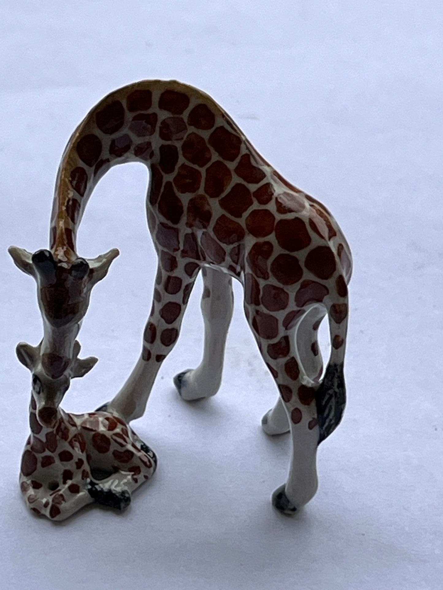 Miniature Porcelain Giraffe and Calf