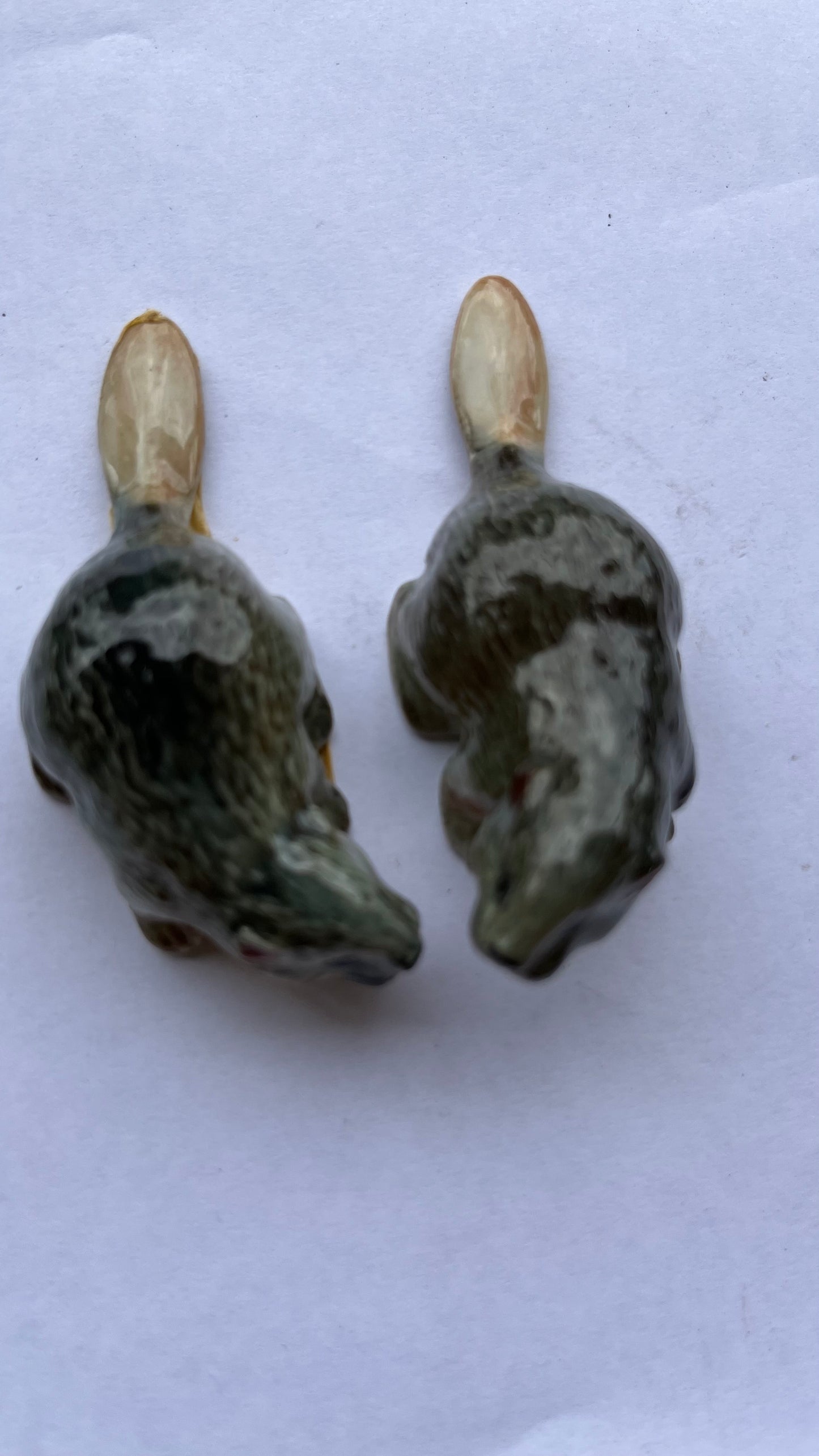Miniature Porcelain Beaver Set 2 pcs