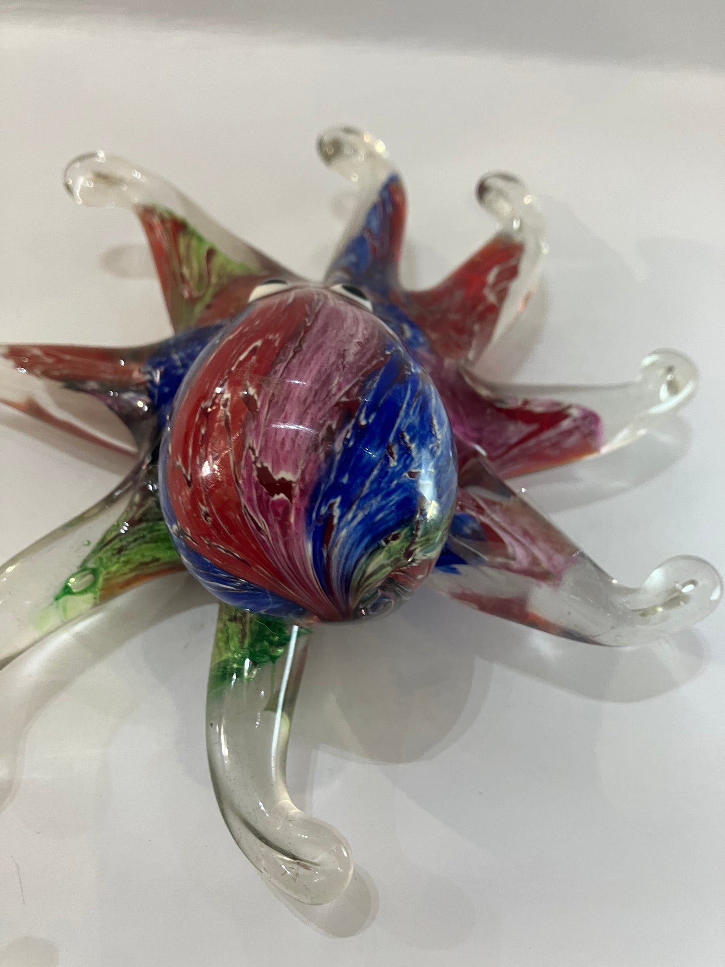 Glass Paperweight Multicolour Octopus