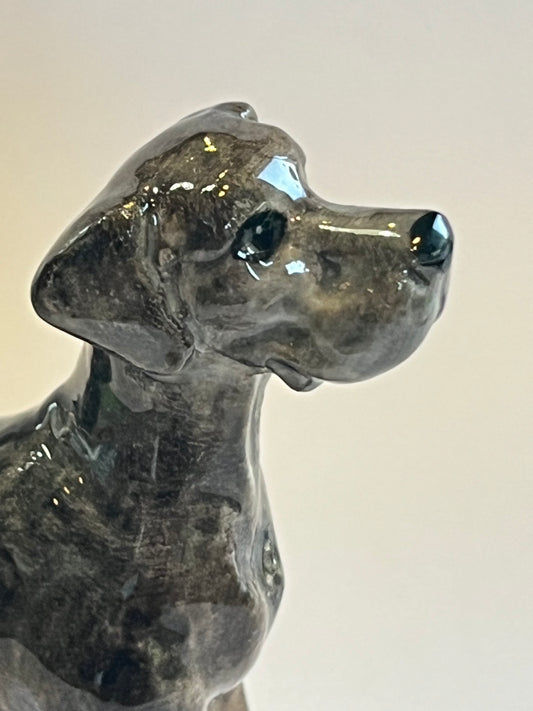 Miniature Porcelain Great Dane Dog Figurine Canis lupus familiaris