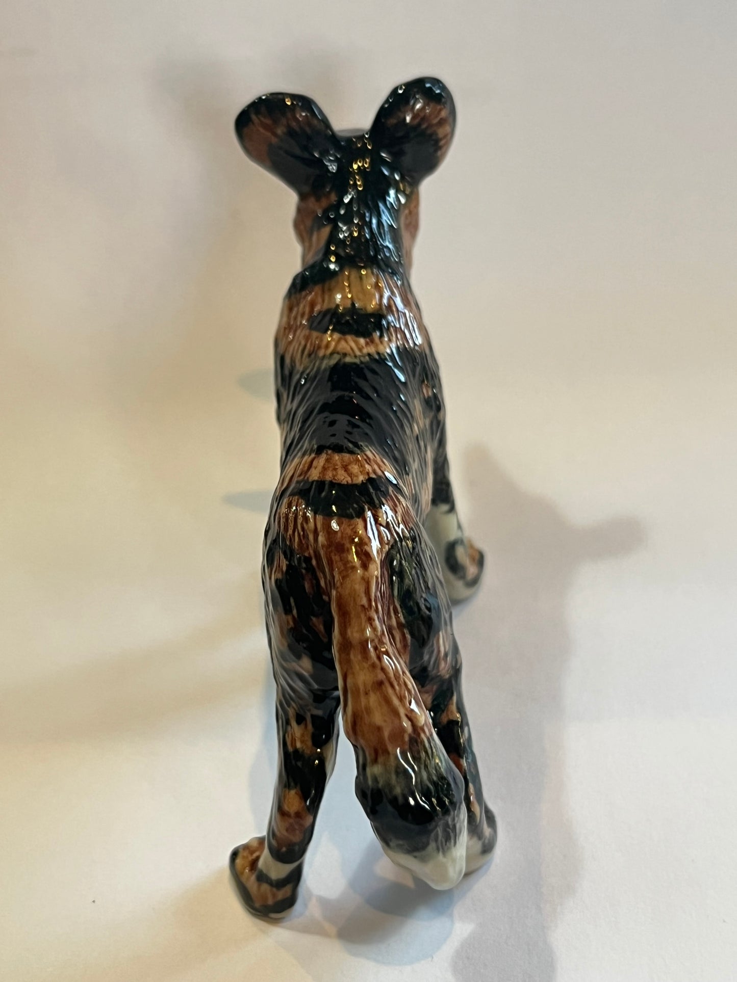 Miniature Porcelain African Wild Dog - painted dog Lycaon pictus