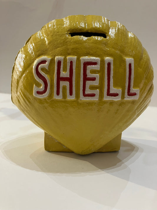 Shell Cast Iron Money Bank