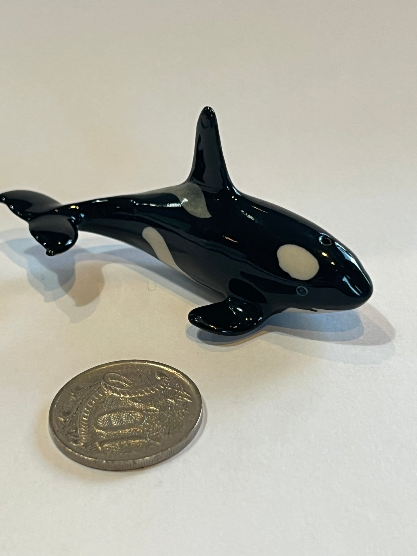 Miniature Porcelain Orca Killer Whale Figurine