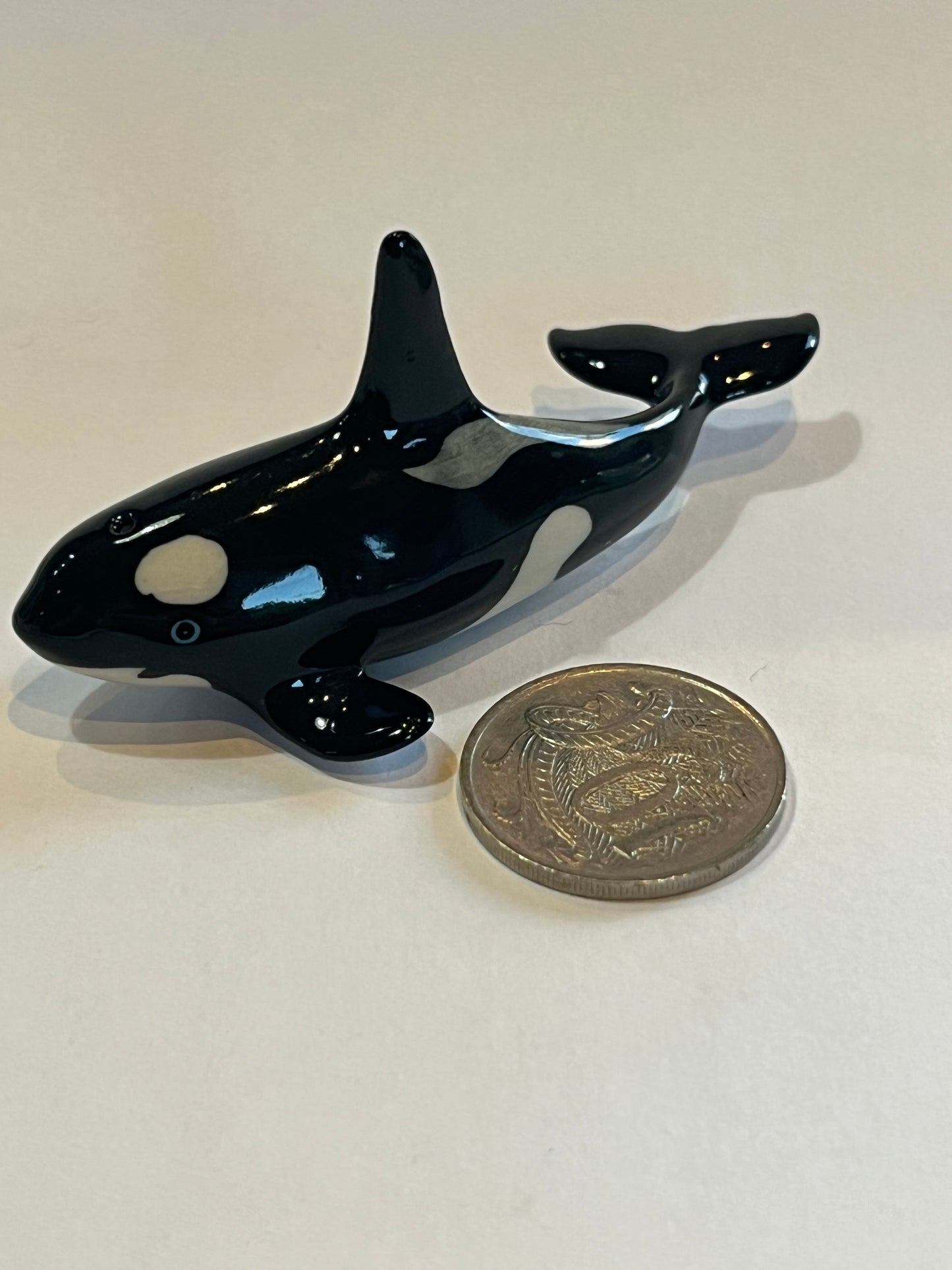 Miniature Porcelain Orca Killer Whale Figurine