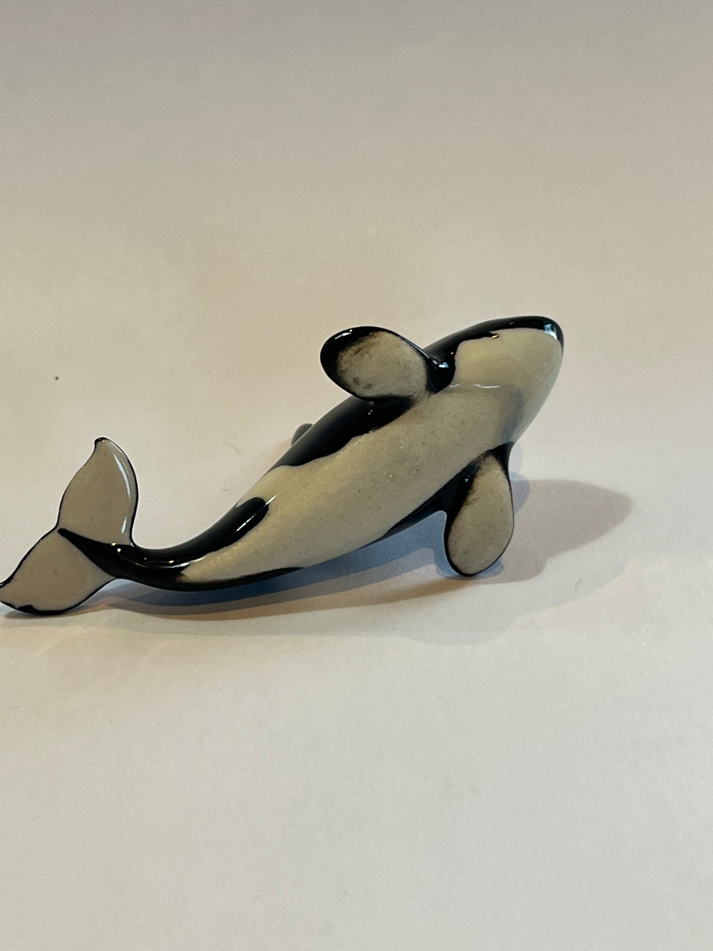 Miniature Porcelain Orca Killer Whale Figurine