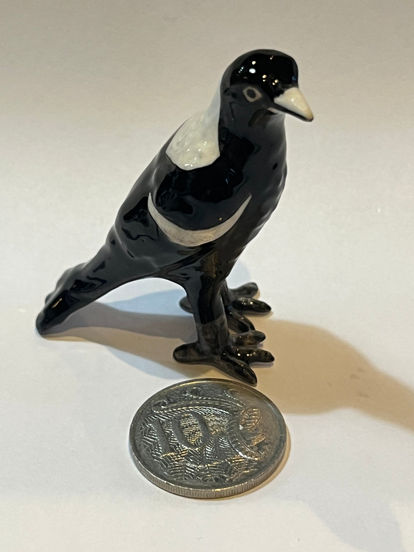 Miniature Porcelain Magpie Australian Native Bird