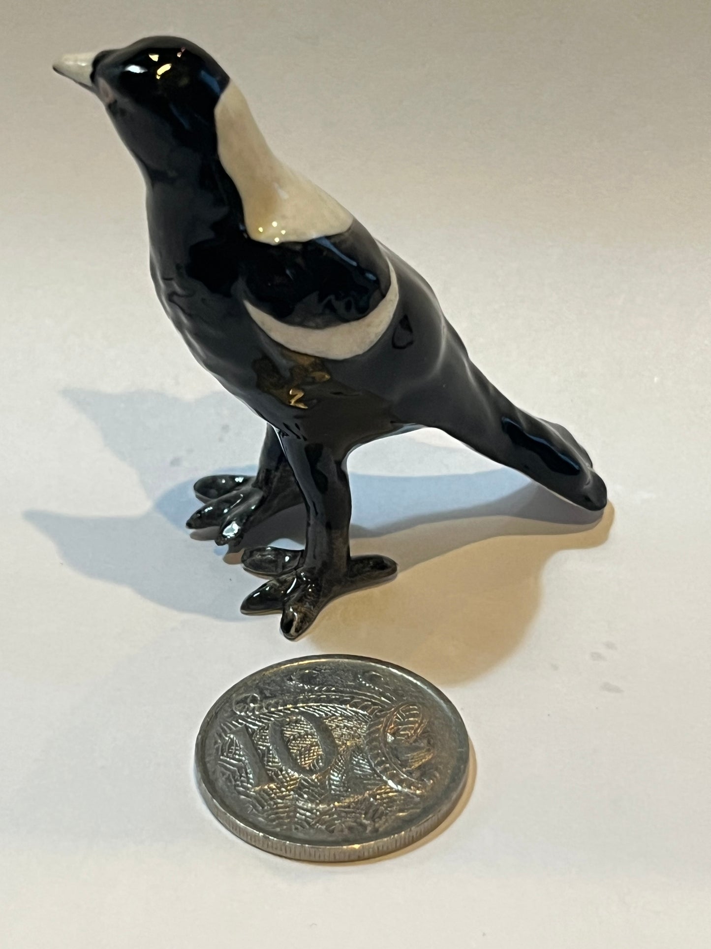 Miniature Porcelain Magpie Australian Native Bird