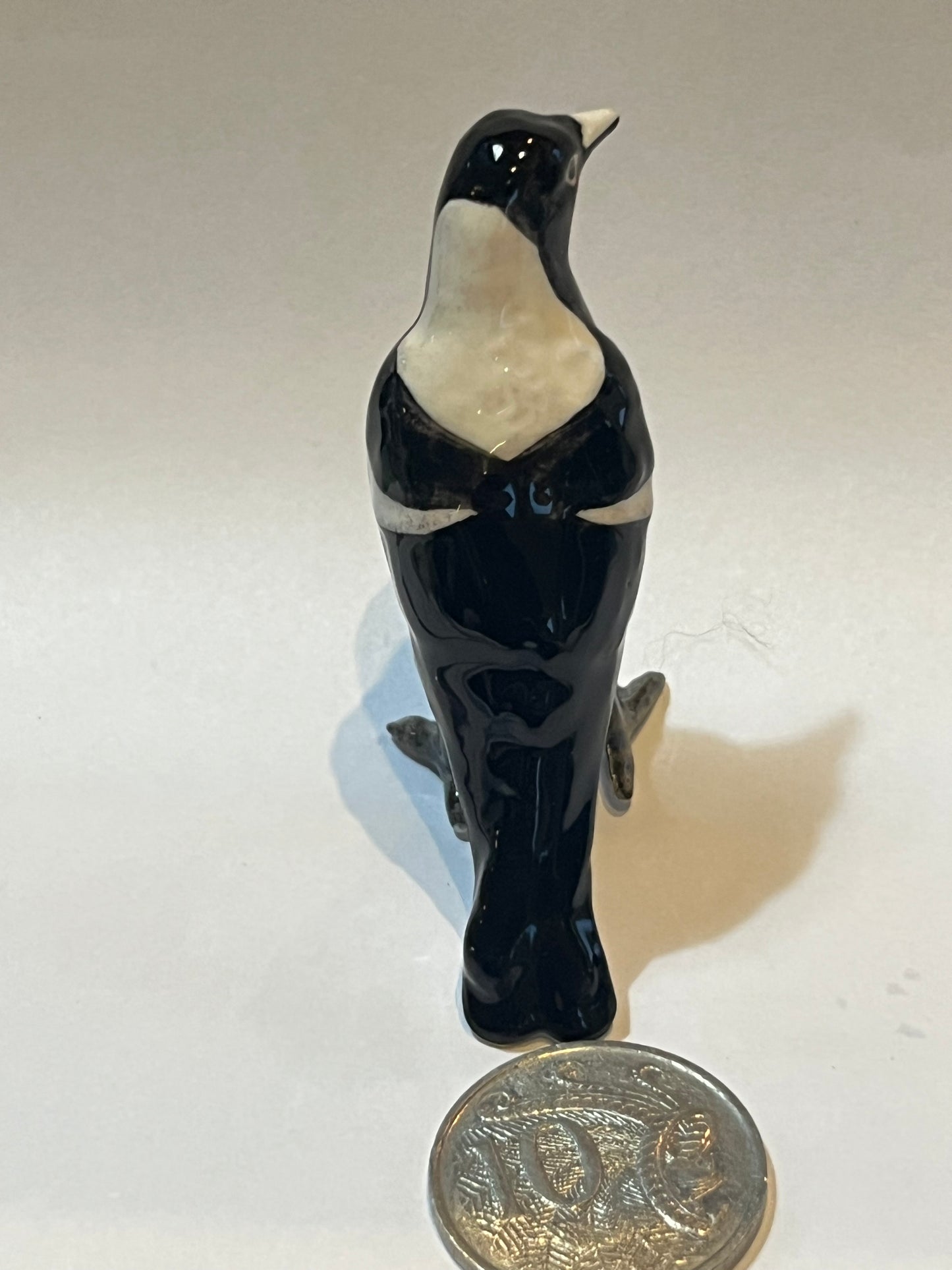 Miniature Porcelain Magpie Australian Native Bird