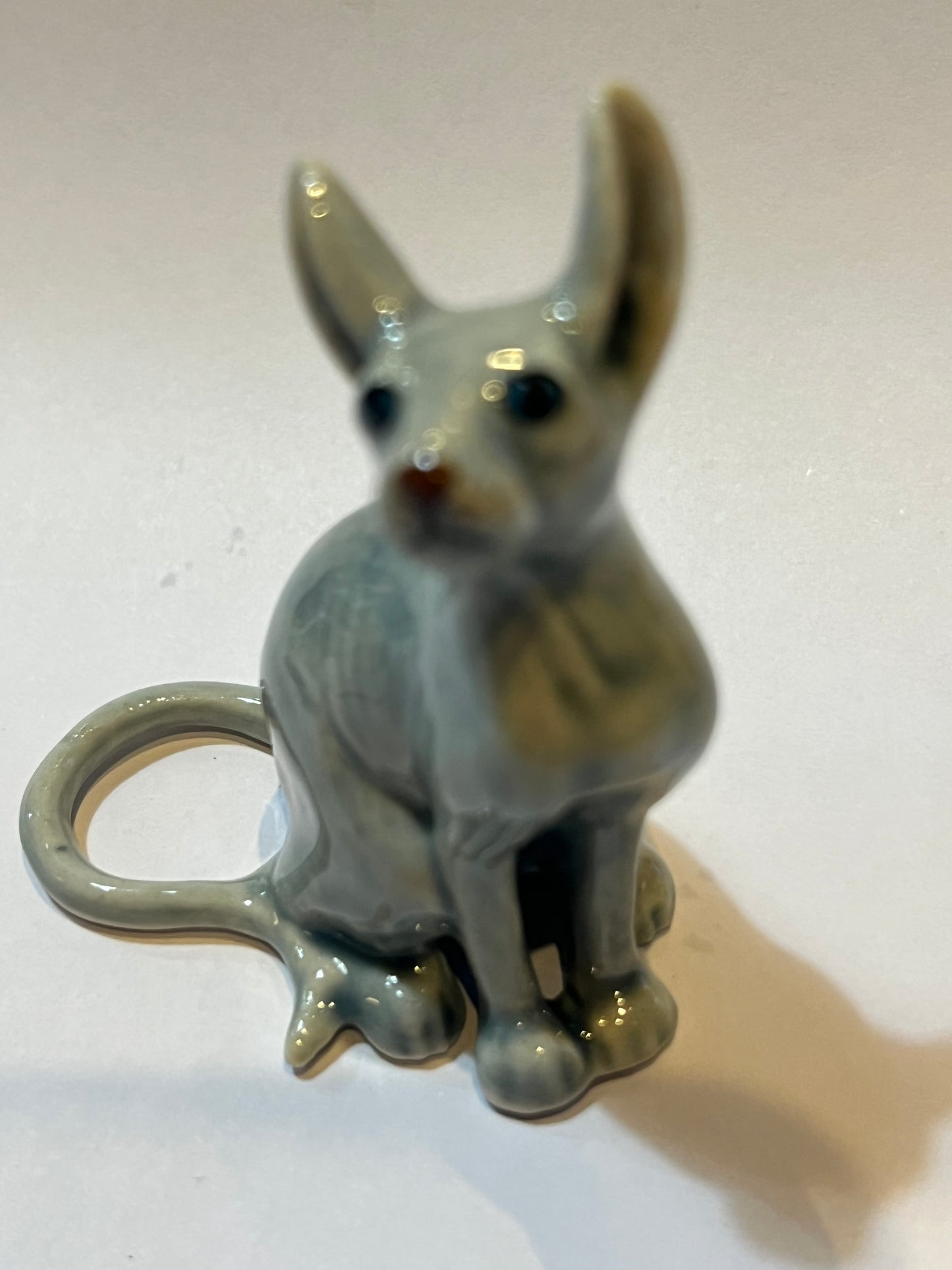 Miniature Porcelain Grey Sphynx Cat