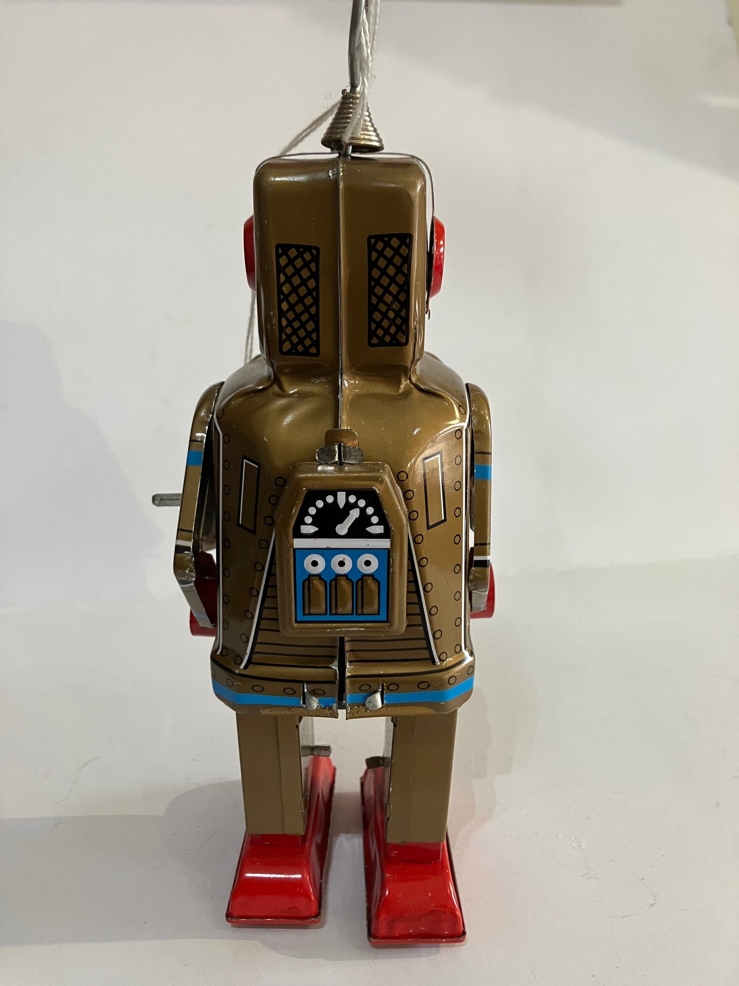 Wind Up Tin Toy Robot Gold