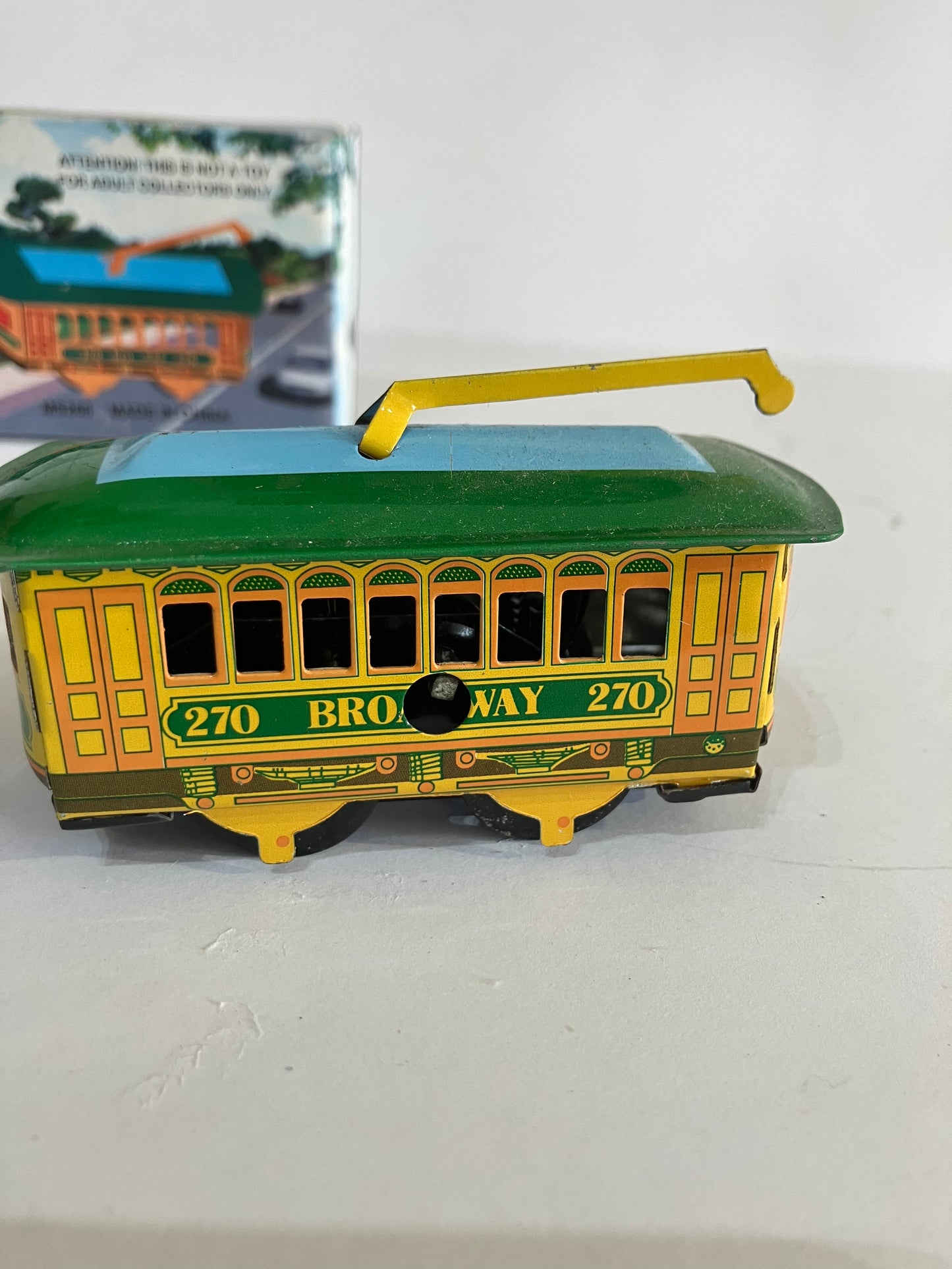 Wind Up Tin Toy Tram Small