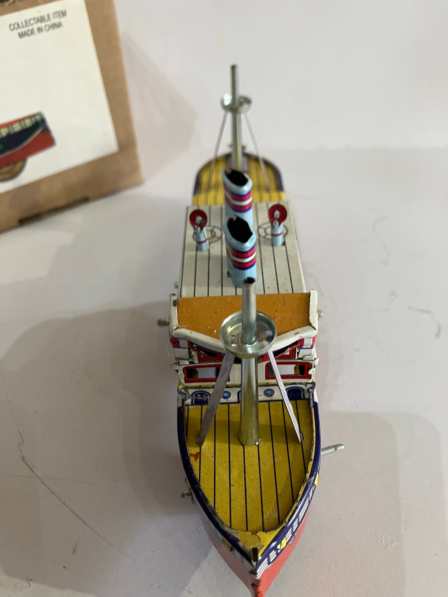 Wind Up Tin Toy Steam Boat