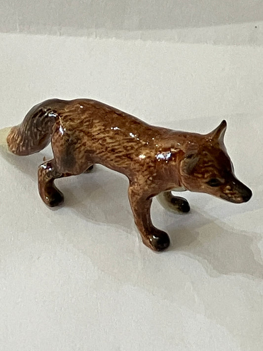 Standing Fox Miniature Porcelain Figurine (1Pcs)