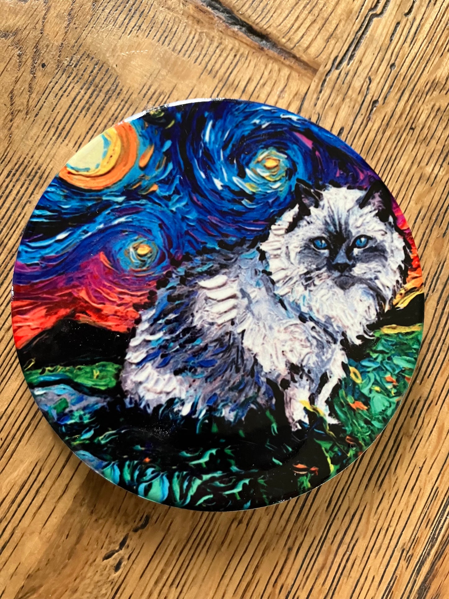 Cat Coasters Post-impressionist art design