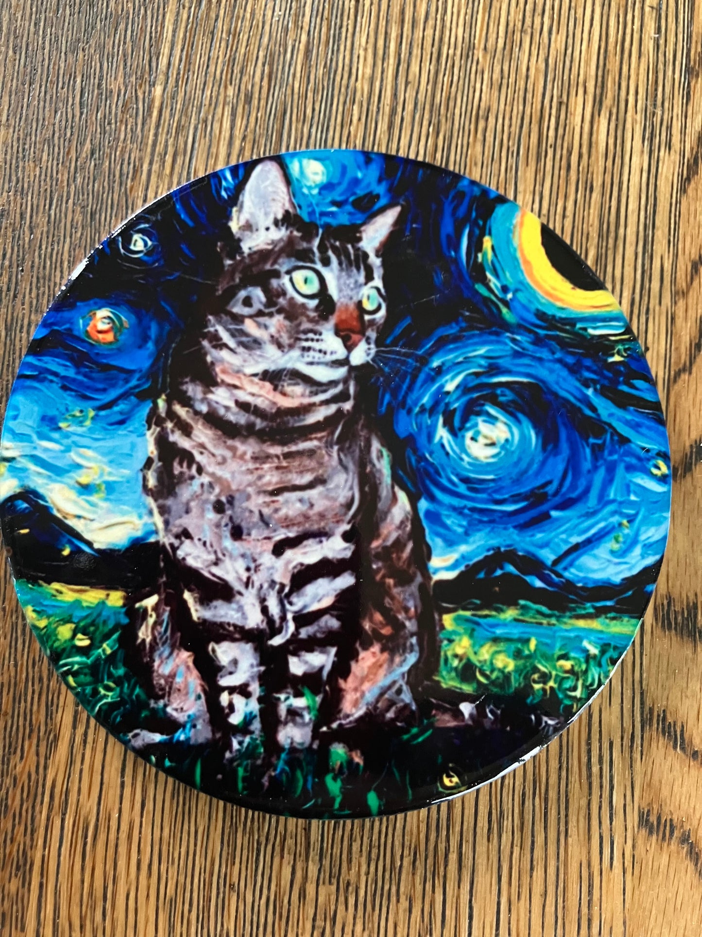 Cat Coasters Post-impressionist art design