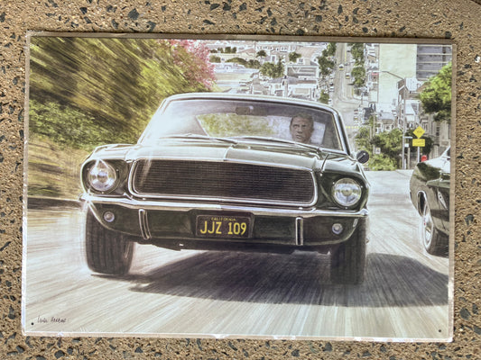 Tin Sign BULLITT Ford Mustang Steve McQueen Made In Australia