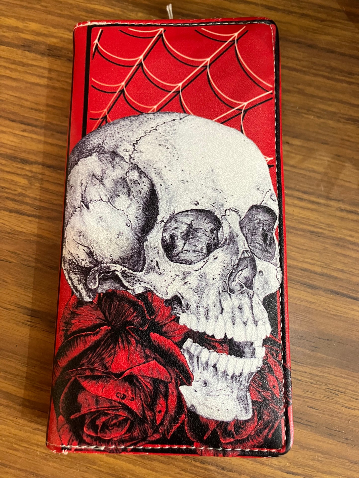 RED SKULL  Woman's Wallet - Large