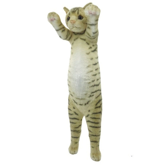Crazy Cat Standing Plushie TABBY CAT