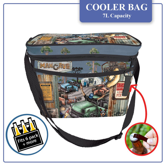 Cooler Bag Man Cave by Lisa Pollock