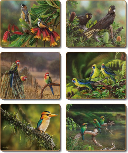 Placemats - Native Heritage Birds - Set of Six