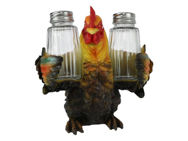 Rooster Salt & Pepper Resin Shakers