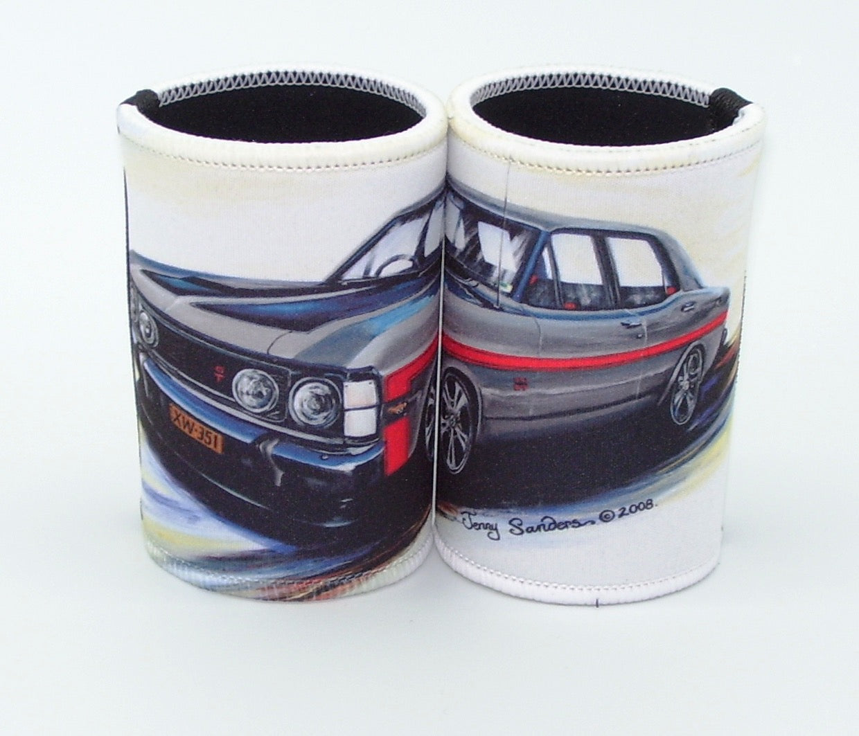 XW GT Falcon in Silver Classic Car Stubby Holder