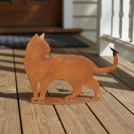 Rusty Cat With Butterfly On Tail