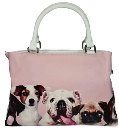 DOGS LIFE TOTE PINK LADIES HANDBAG