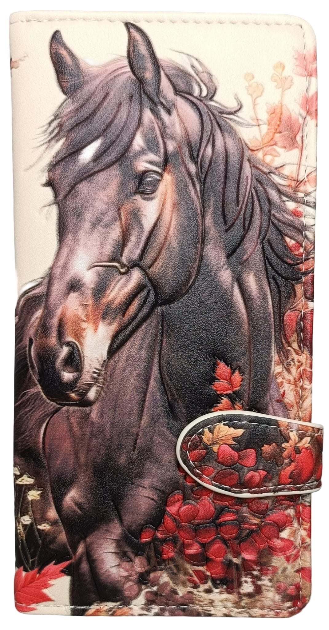Women's Large Zipper Wallet Autumn Horse Design