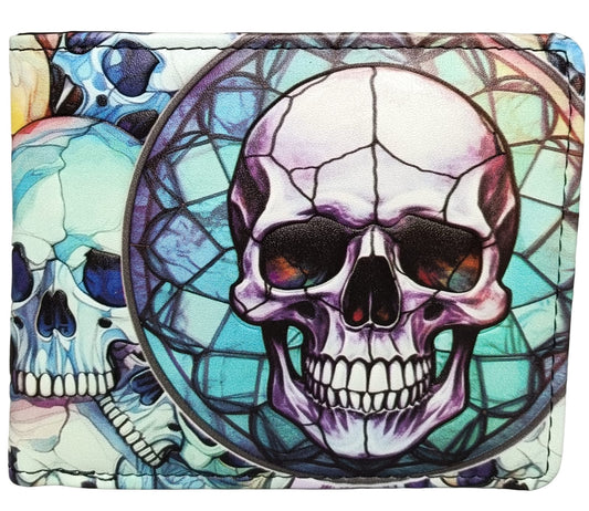 MENS WALLET GLASS SKULL