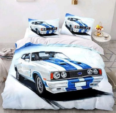 FORD COBRA QUEEN QUILT COVER SET