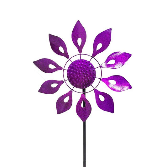 Floral Wind Spinner Purple 120cm