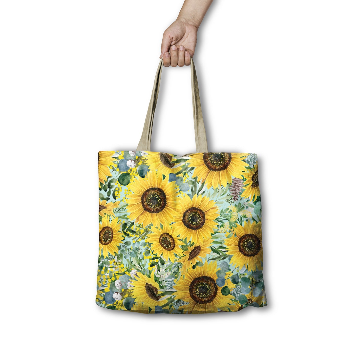 Reusable Shopping Bag Sunflower Bright by Lisa Pollock