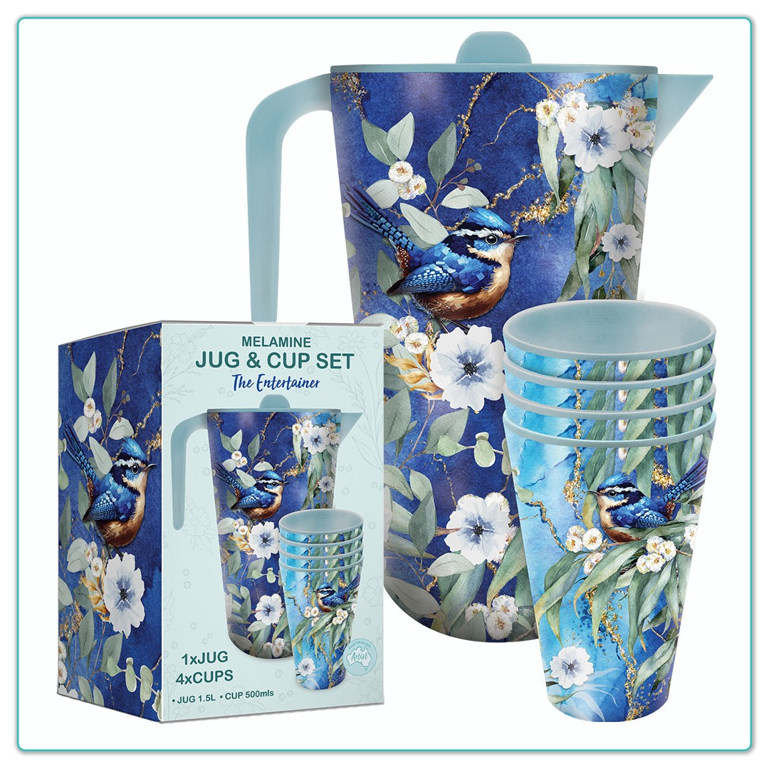 Wren Design Jug Set- Bush Guardian - Lisa Polllock