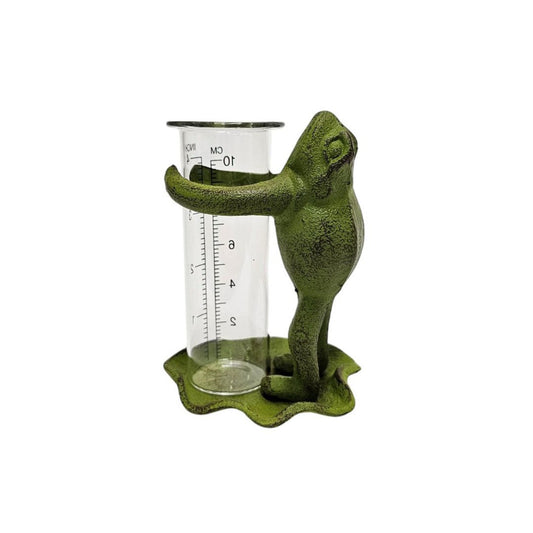 Cast Iron Frog Rain Gauge