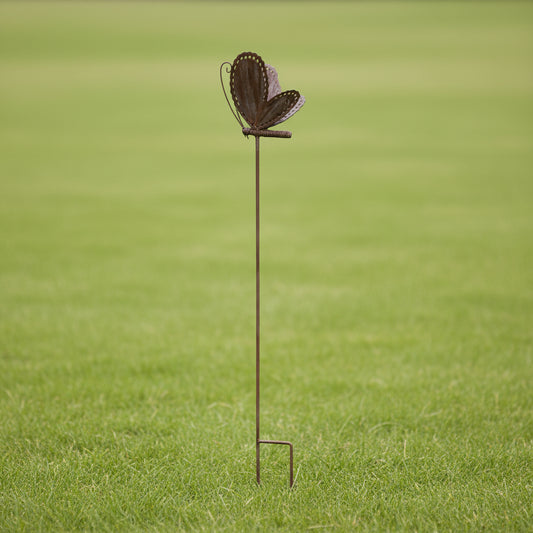 RUSTIC BUTTERFLY GARDEN STAKE 115CM